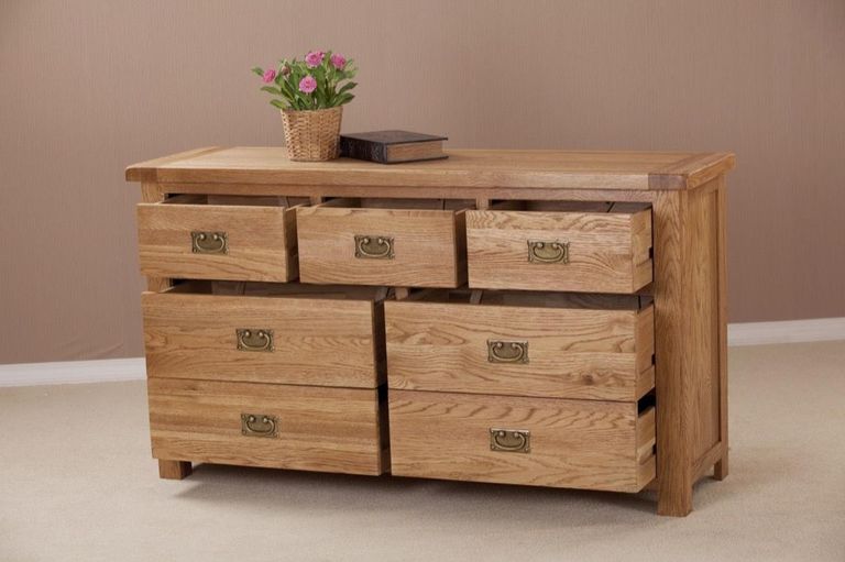 Kent Chest - 3+4 Drawer - Wide - Oak