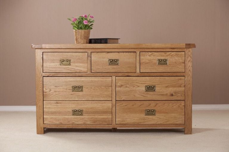 Kent Chest - 3+4 Drawer - Wide - Oak