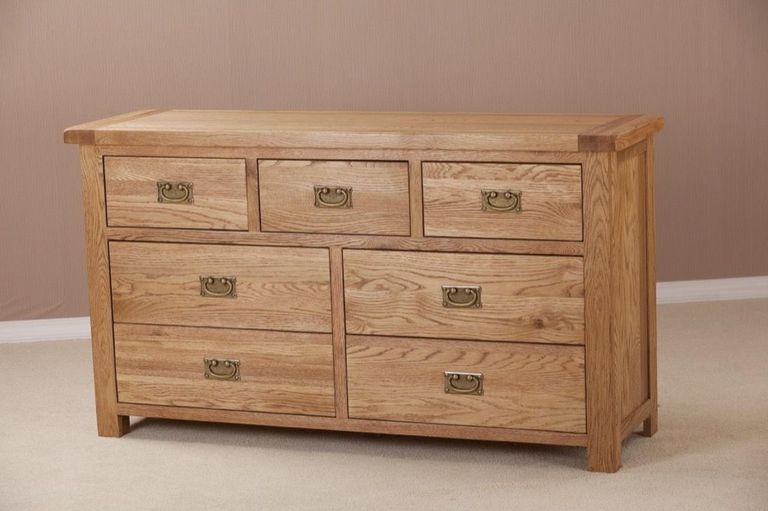 Kent Chest - 3+4 Drawer - Wide - Oak
