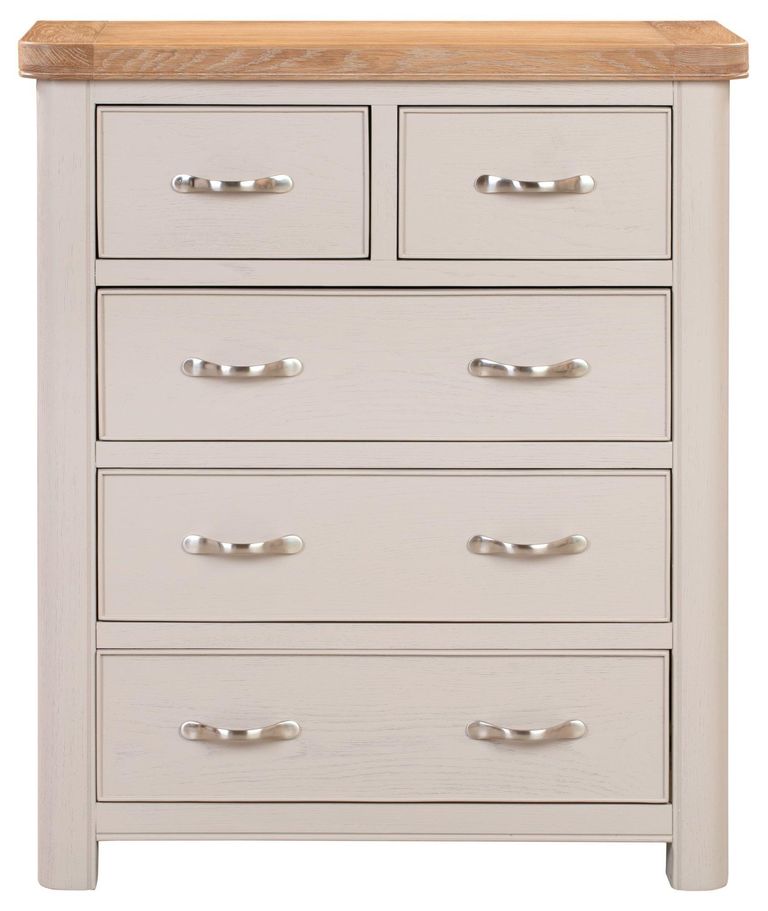 Clarion Chest - 2+3 Drawer - Oak and Grey