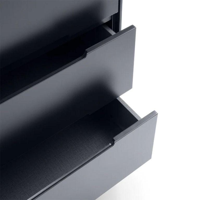 Alicia Black Wide Chest - 6 Drawer