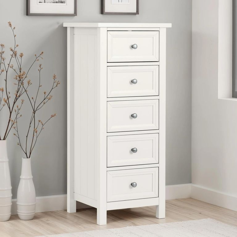 Maine Chest of Drawers - 5 Drawer - Tall - White