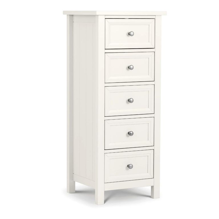 Maine Chest of Drawers - 5 Drawer - Tall - White