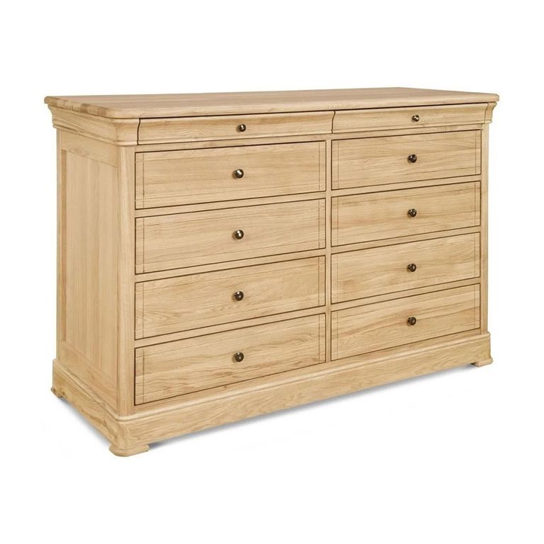 Moreno Wide Chest - 10 Drawer - Oak