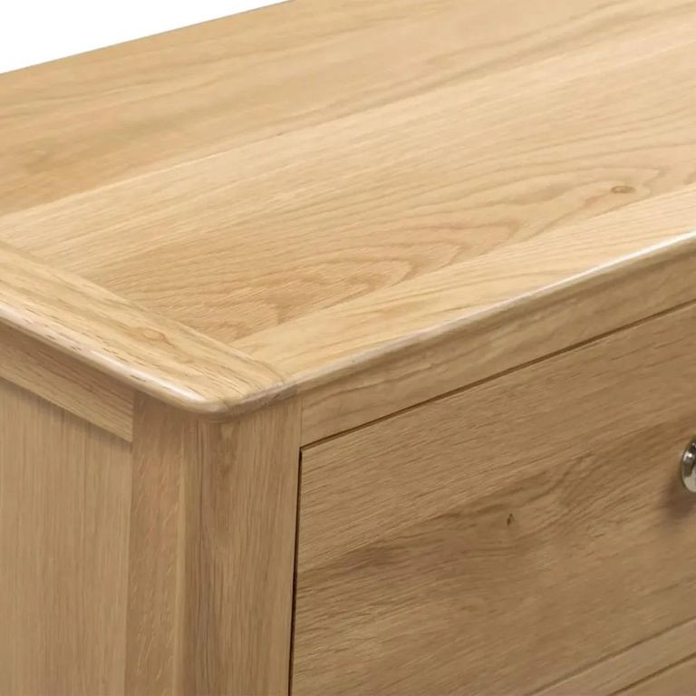 Clearance - Cotswold Chest of Drawers - 6 Drawer - Wide - Oak - FSS16997