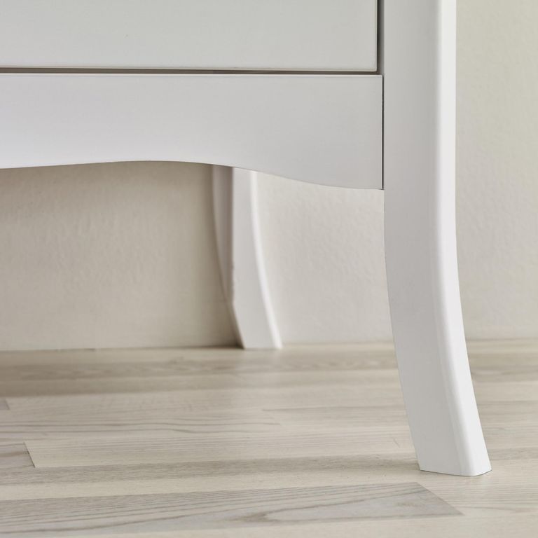 Clearance - Baroque Chest - 5 Drawer - Narrow - White - A517