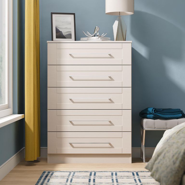 York Chest - 5 Drawer - Cashmere