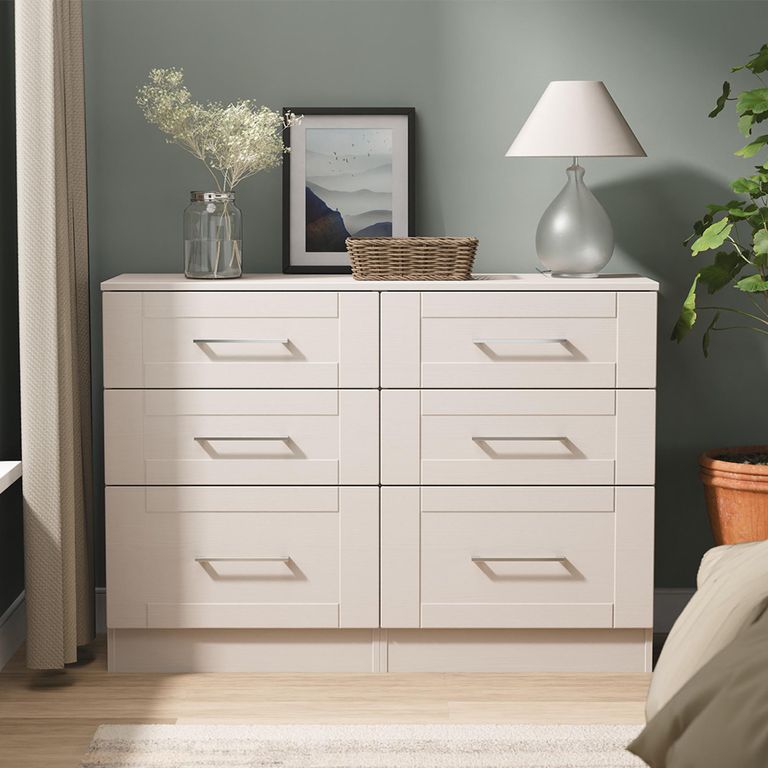 York Chest - 6 Drawer - Midi - Cashmere