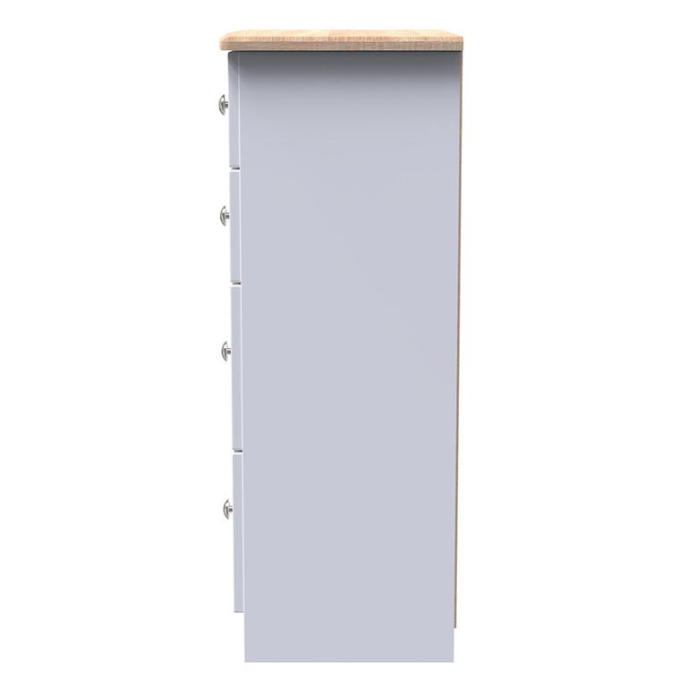 Sussex Deep Chest - 4 Drawer - White and Oak