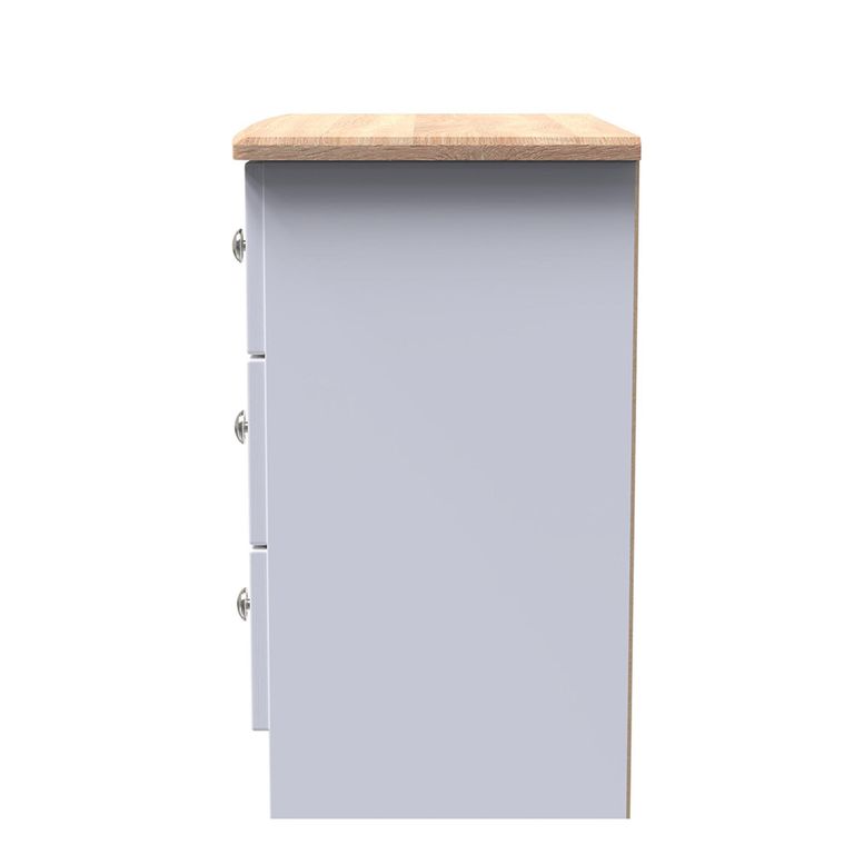 Sussex Small Chest - 3 Drawer - White and Oak