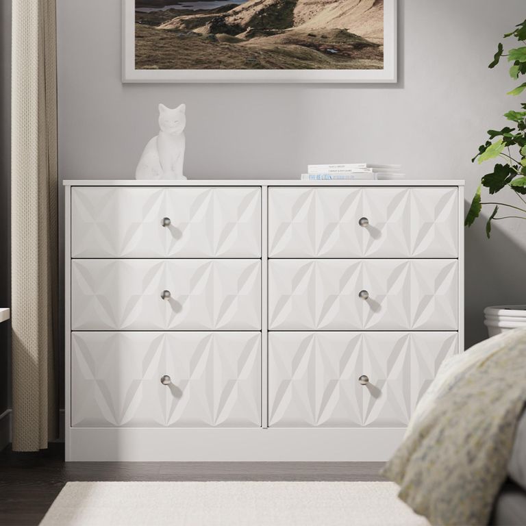 San Jose Chest - Midi - 6 Drawer - White