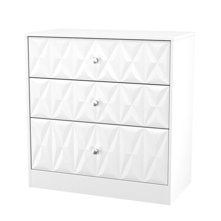 San Jose Chest - Deep - 3 Drawer - White