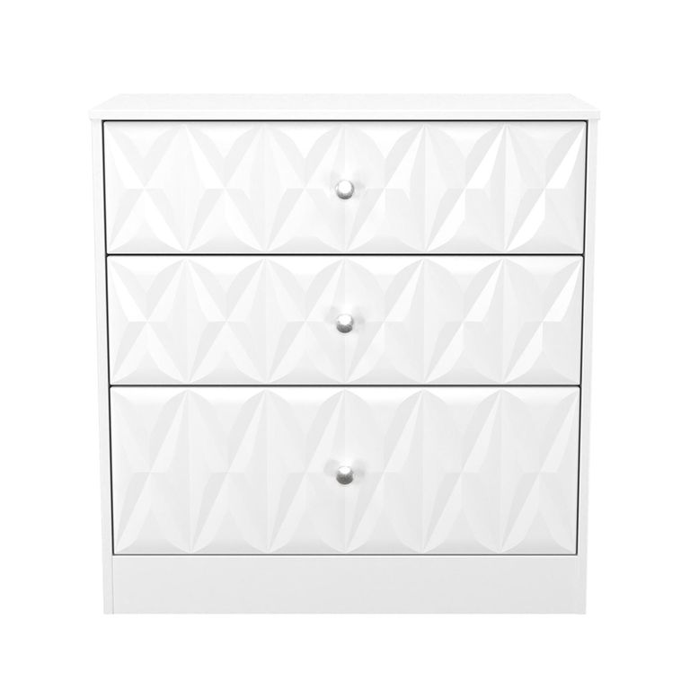San Jose Chest - Deep - 3 Drawer - White