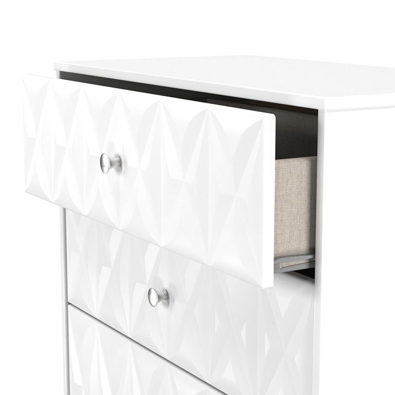 San Jose Chest - Deep - 3 Drawer - White