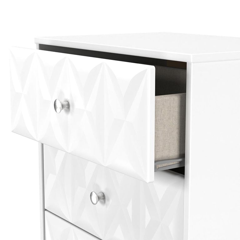San Jose Chest - Deep Midi - 3 Drawer - White