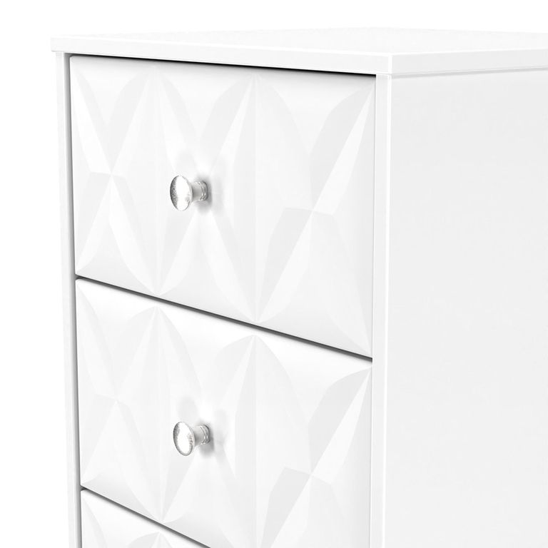 San Jose Chest - Narrow - 5 Drawer - White