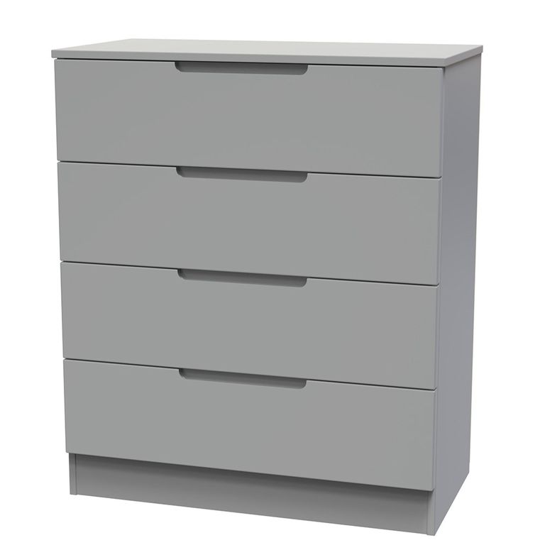 Milan Chest - 4 Drawer - Grey