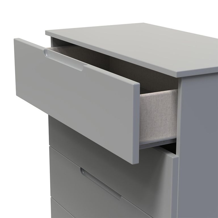 Milan Chest - 4 Drawer - Grey