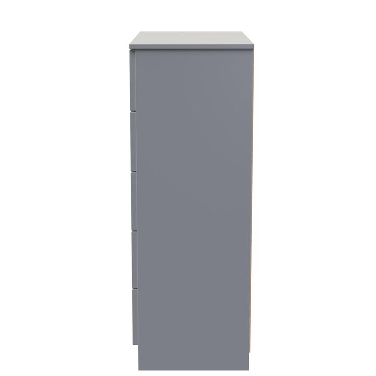 Milan Chest - 5 Drawer - Grey