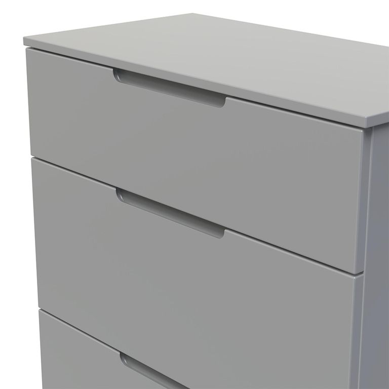 Milan Chest - Deep - 3 Drawer - Grey