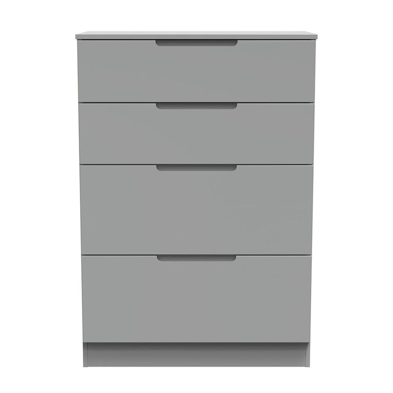 Milan Chest - Deep - 4 Drawer - Grey