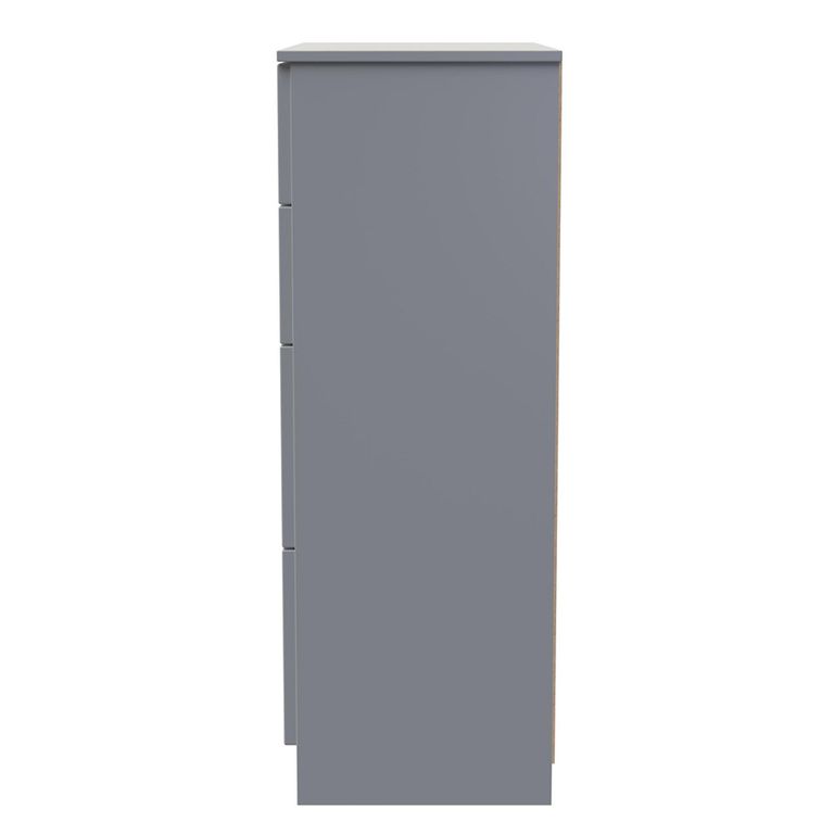 Milan Chest - Deep - 4 Drawer - Grey