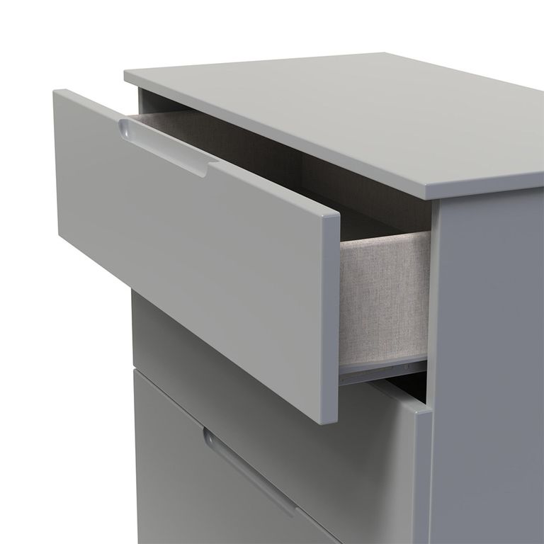 Milan Chest - Deep - 4 Drawer - Grey