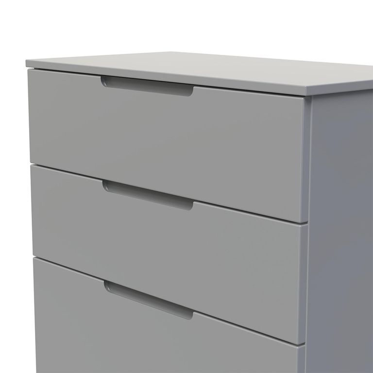 Milan Chest - Deep - 4 Drawer - Grey