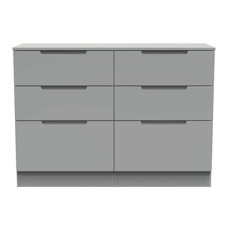 Milan Chest - Midi - 6 Drawer - Grey