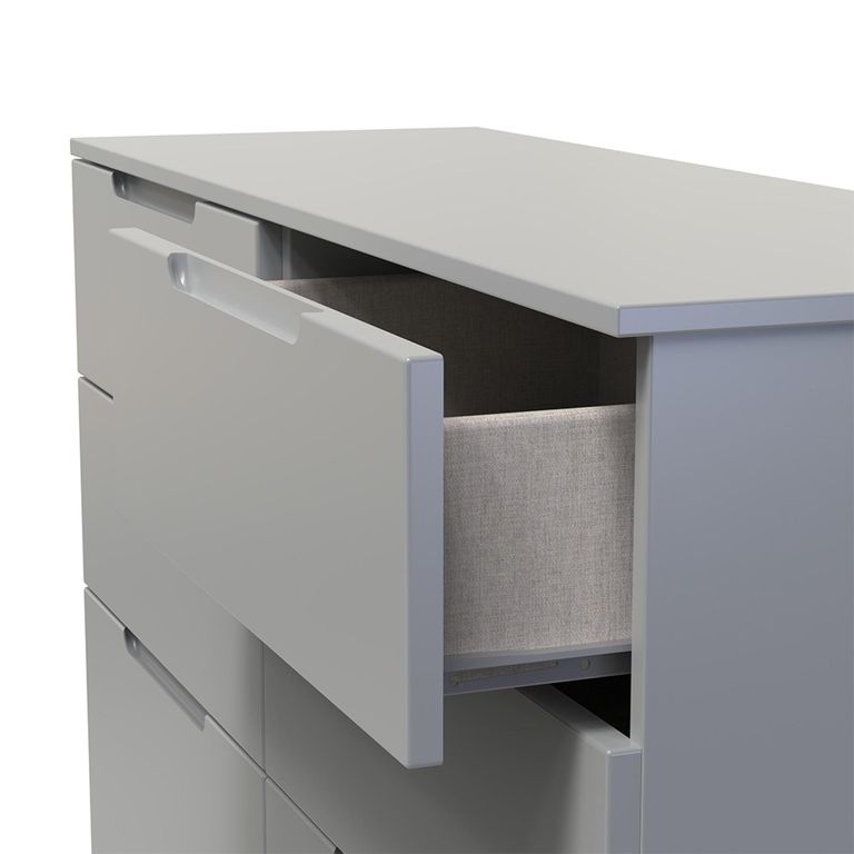 Milan Chest - Midi - 6 Drawer - Grey