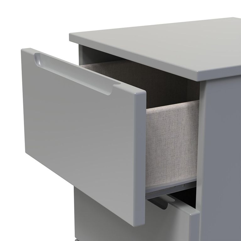 Milan Chest - Narrow - 5 Drawer - Grey