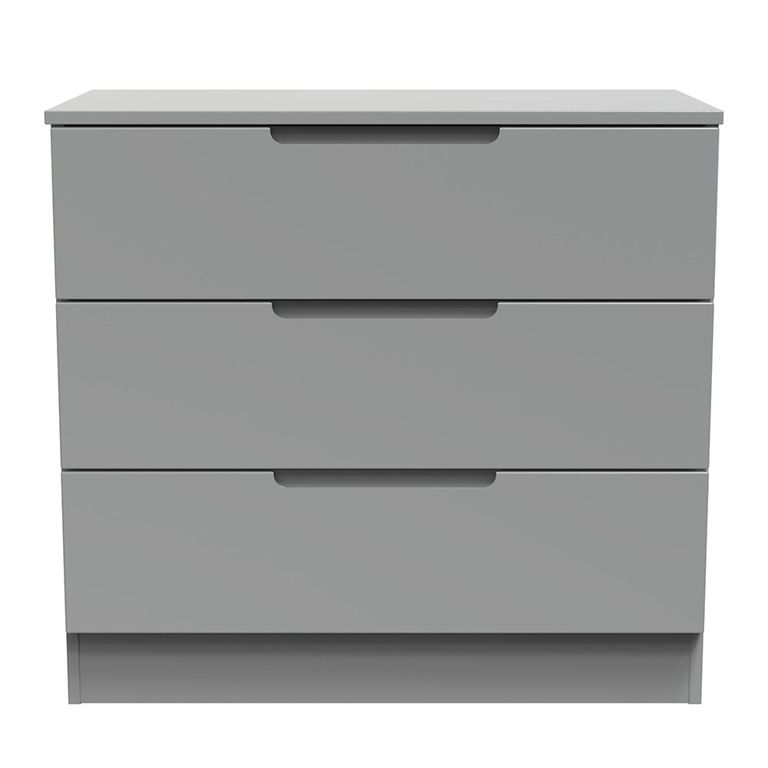 Milan Chest - Small - 3 Drawer - Grey