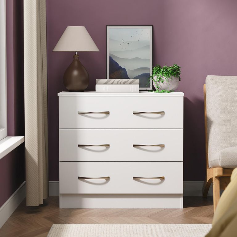 Avon Chest - 3 Drawer - Small - White