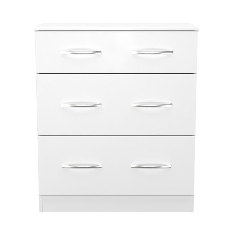 Avon Chest - 3 Drawer - Deep - White