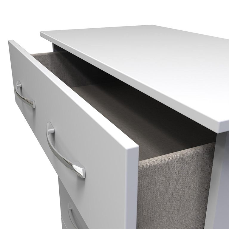 Avon Chest - 4 Drawer - Deep - White