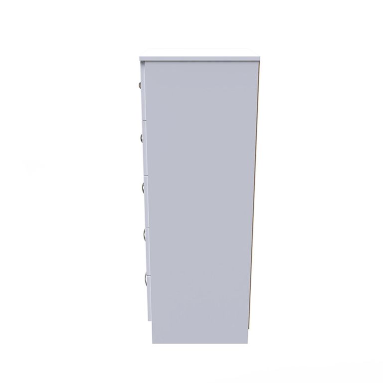 Avon Chest - 5 Drawer - Narrow - White