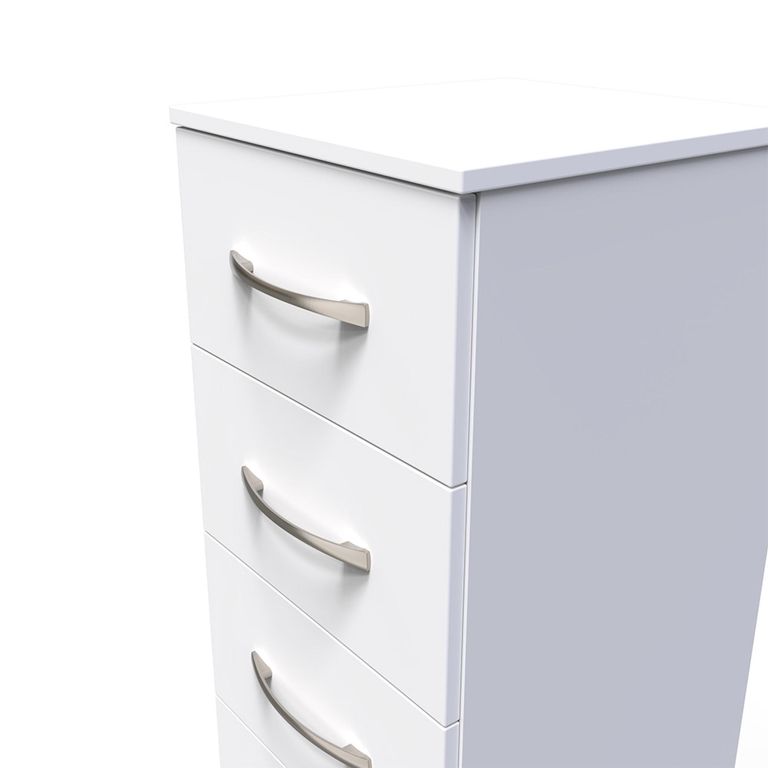 Avon Chest - 5 Drawer - Narrow - White