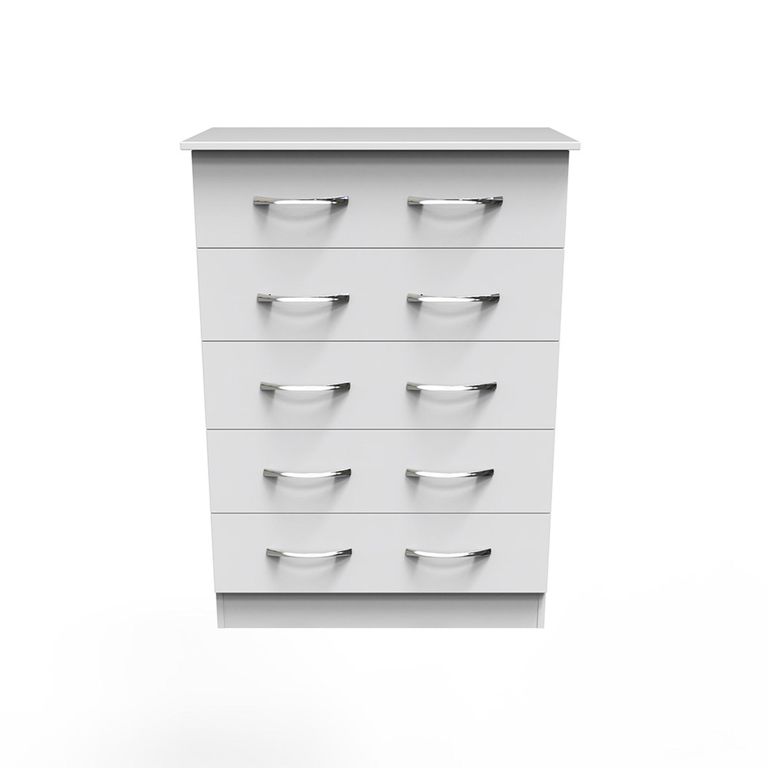 Avon Chest - 5 Drawer - White