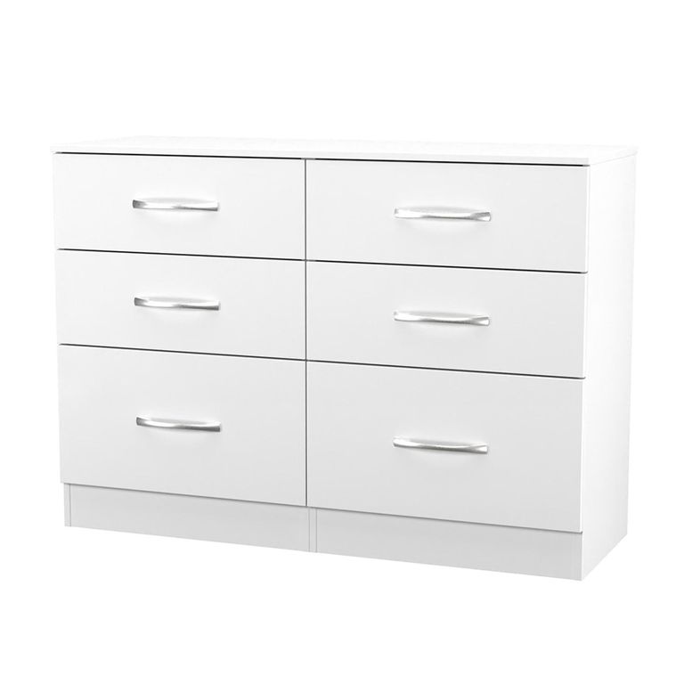 Avon Chest - 6 Drawer - Midi - White
