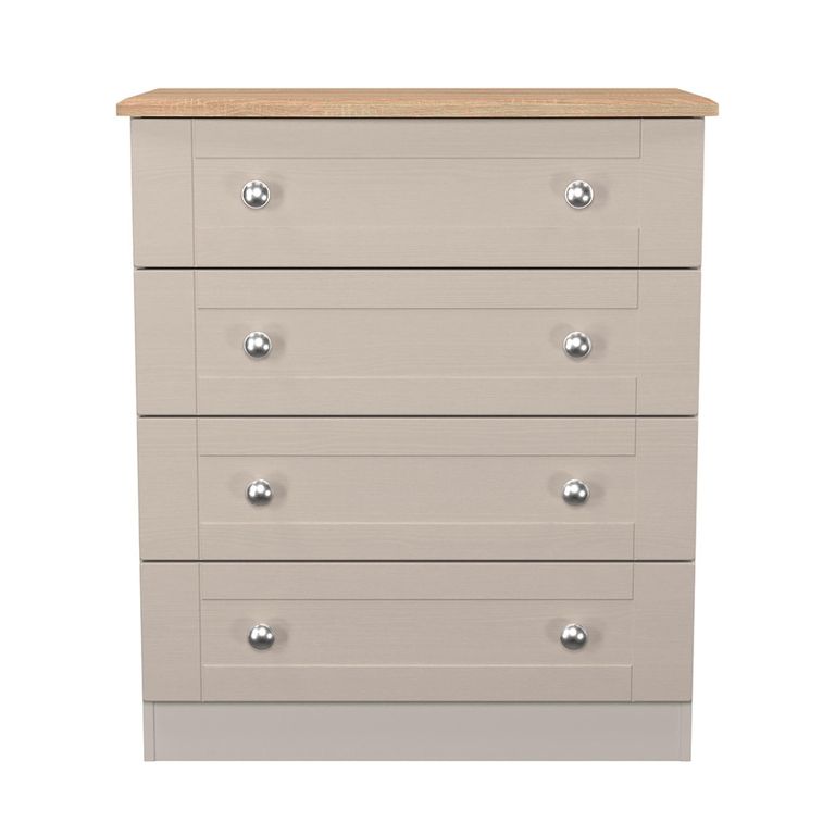 Sussex Chest - 4 Drawer - Cashmere and Oak