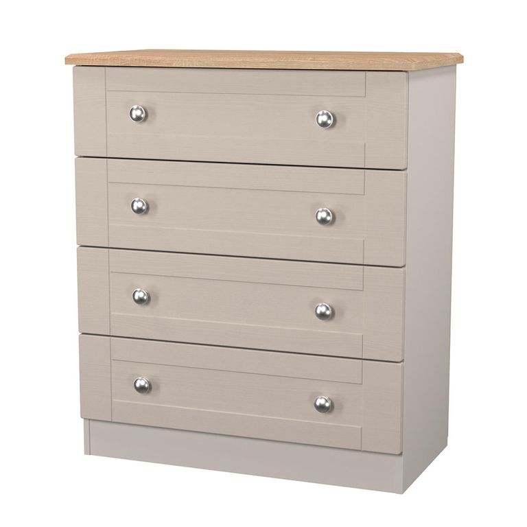 Sussex Chest - 4 Drawer - Cashmere and Oak