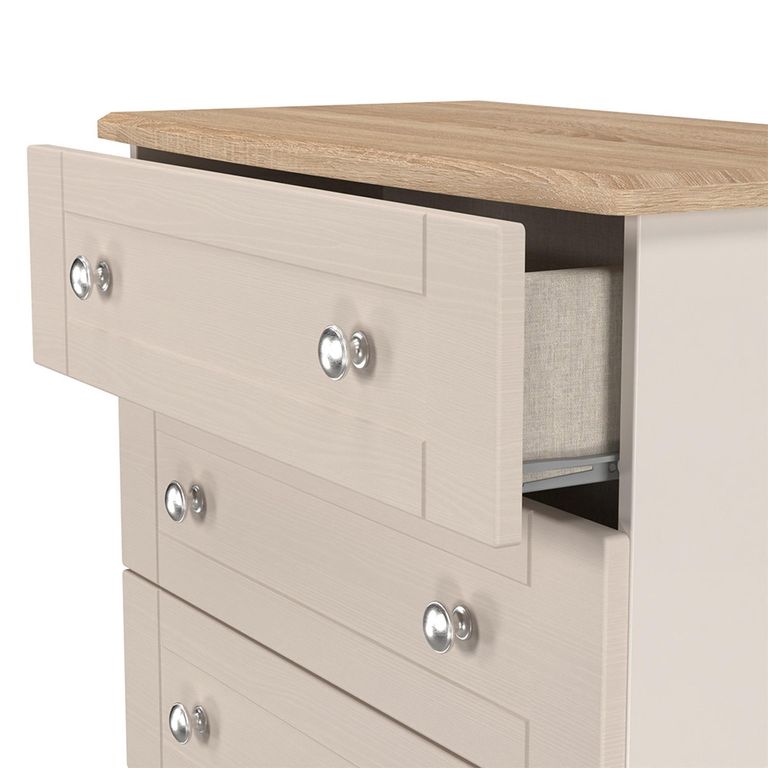 Sussex Chest - 5 Drawer - Cashmere and Oak