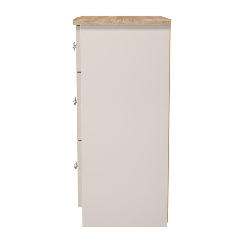 Sussex Deep Chest - 3 Drawer - Cashmere and Oak