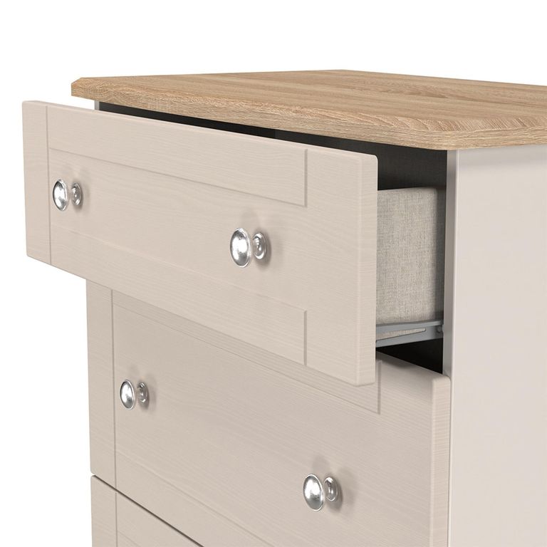 Sussex Deep Chest - 3 Drawer - Cashmere and Oak