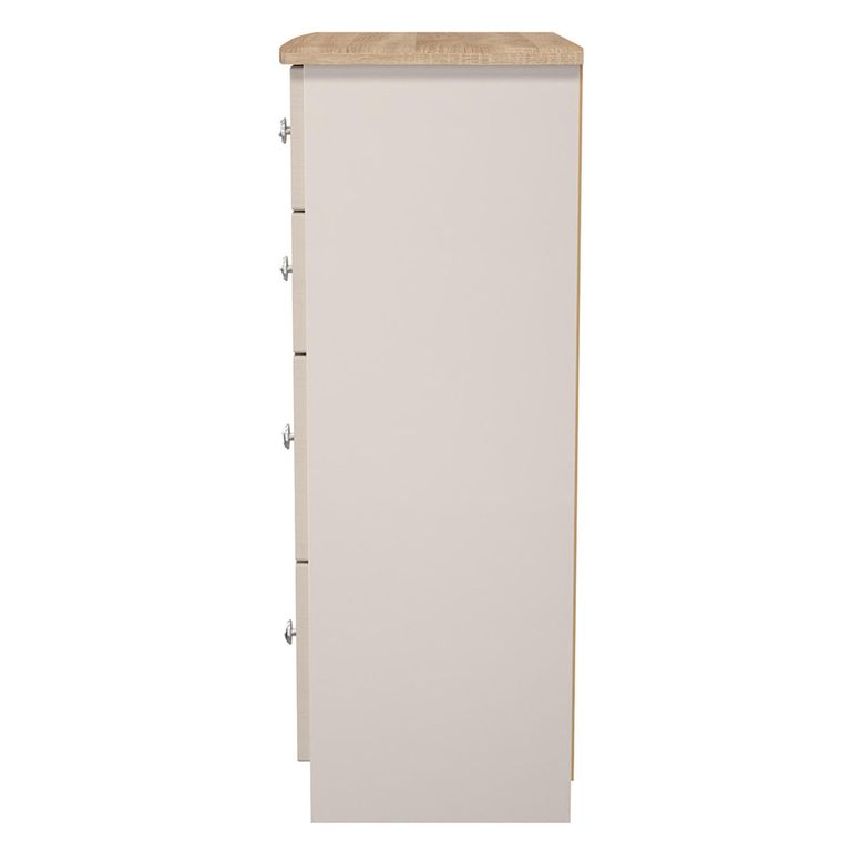 Sussex Deep Chest - 4 Drawer - Cashmere and Oak