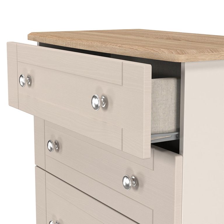 Sussex Deep Chest - 4 Drawer - Cashmere and Oak