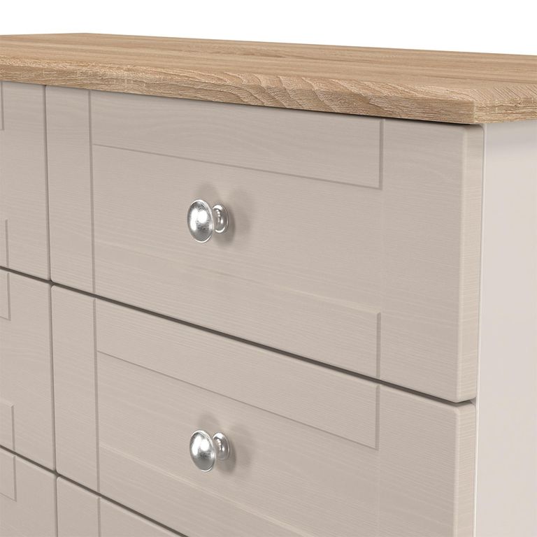 Sussex Midi Chest - 6 Drawer - Cashmere and Oak