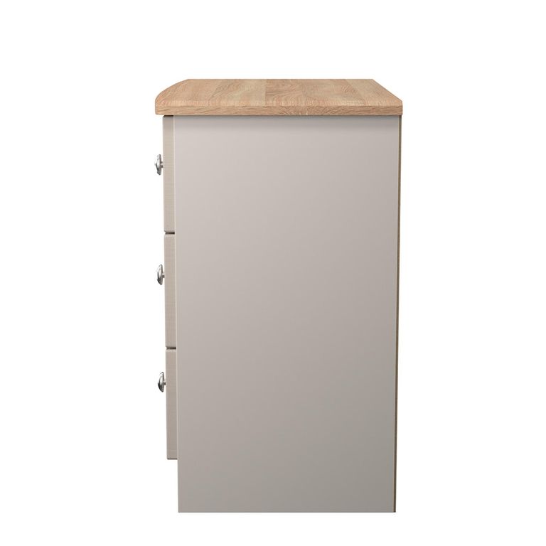 Sussex Small Chest - 3 Drawer - Cashmere and Oak