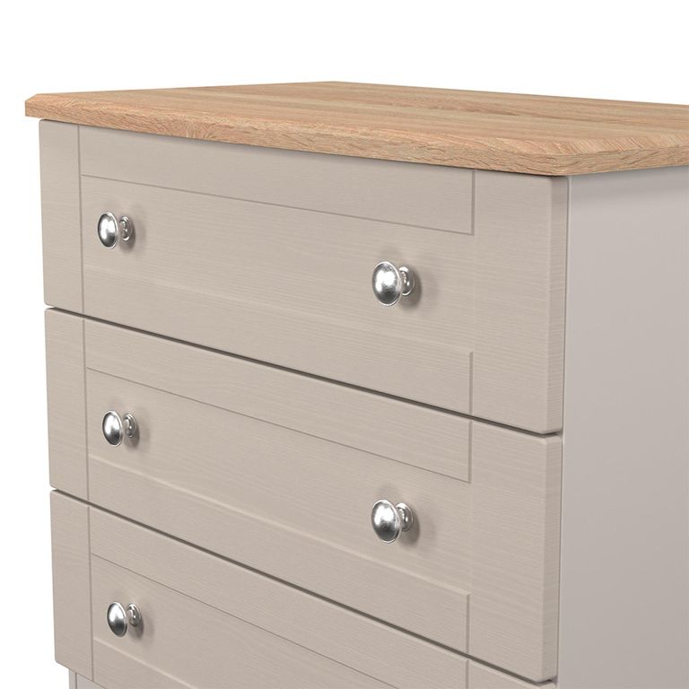 Sussex Small Chest - 3 Drawer - Cashmere and Oak
