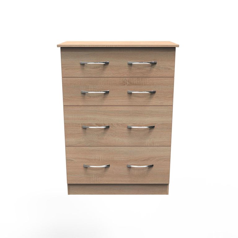 Avon Chest - 4 Drawer - Deep - Oak